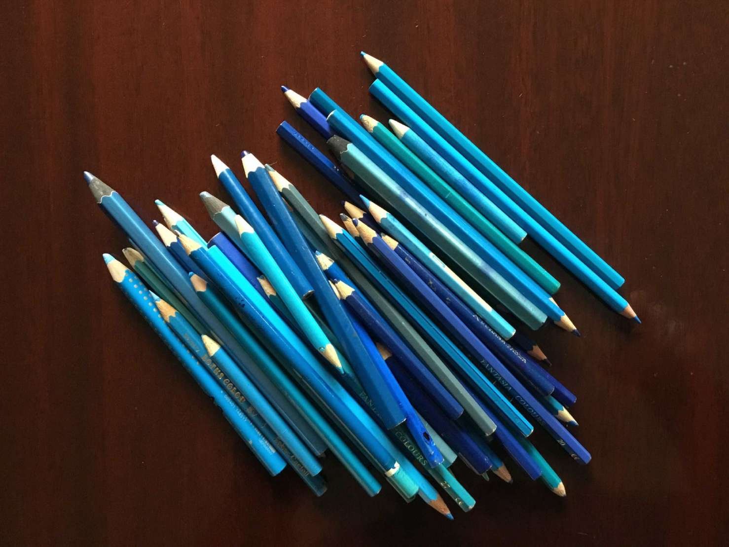  Bunstifte - Farbe - Blau